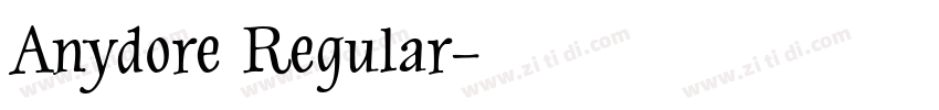 Anydore Regular字体转换